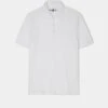 Weymouth Washed Effect Polo Shirt In White -Elegant Wear World weymouth short sleeve polo white